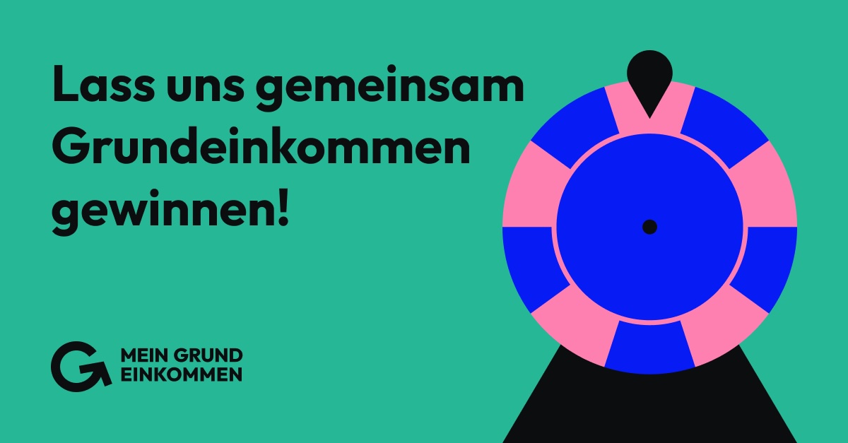 Kostenlos anmelden und zusammen Grundeinkommen gewinnen